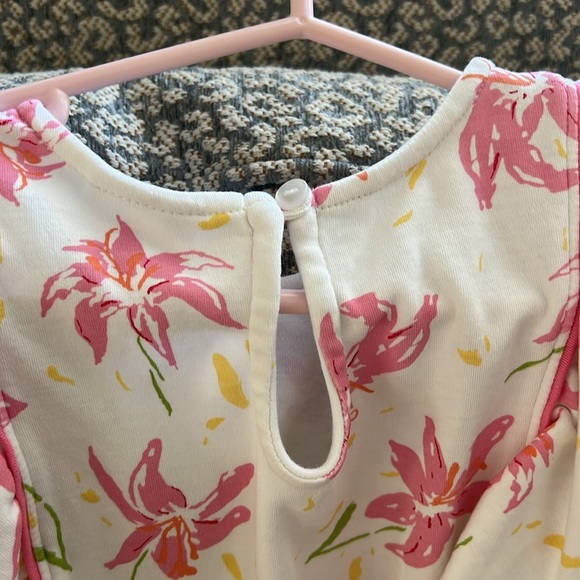 Bella Bliss Girls Floral Lily Pink Dress. - Picture 5 of 6